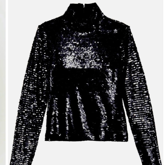 women/frame-sequin-embellished-high-neck-top-item - Picture 5 of 7